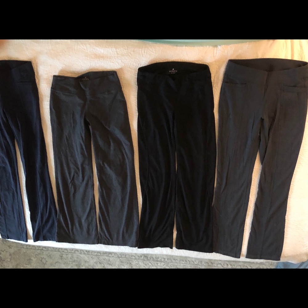 Athleta Petite Pants 4 pairs size SMALL